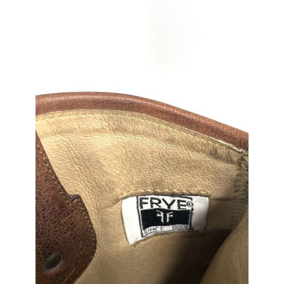 FRYE Women's 7 B Brown Leather Jackie Button Tall Western Riding Boots - Picture 11 of 14